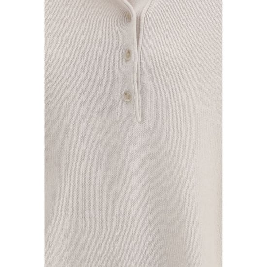 Allude Beige Cashmere Poloshirt - Image 3