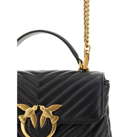 PINKO Zwarte Kalfsleer Bos Taurus Handtas - Image 5
