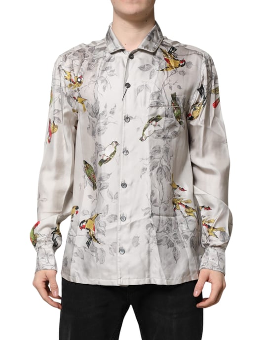 Dolce & Gabbana Multikleur Zijde Geprinte Overhemd met Knopen - Image 1