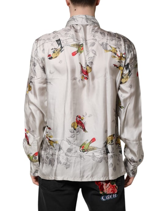 Dolce & Gabbana Multikleur Zijde Geprinte Overhemd met Knopen - Image 3