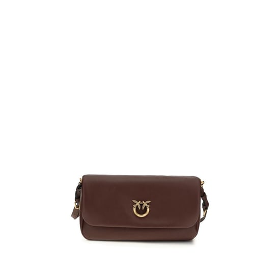 PINKO Brown Calf Leather Bos Taurus Shoulder Bag - Image 1