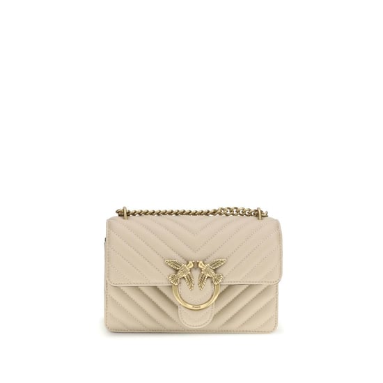 PINKO Beige Calf Leather Bos Taurus Shoulder Bag - Image 1
