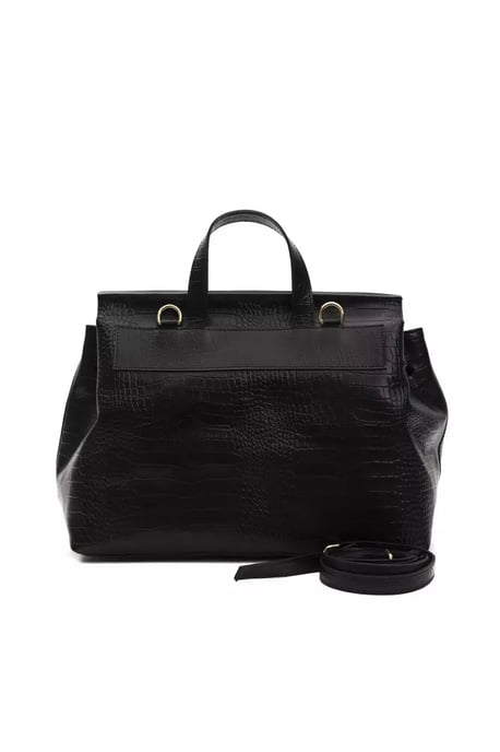 Pompei Donatella Black Leather Women Shoulder Bag - Image 3