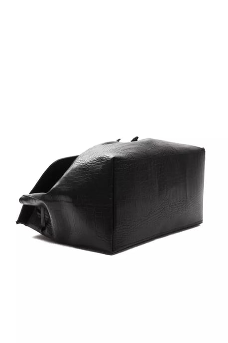 Pompei Donatella Black Leather Women Shoulder Bag - Image 4
