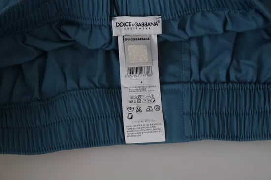 Dolce & Gabbana Blå Bomull Regula Boxer Kalsonger - Image 4
