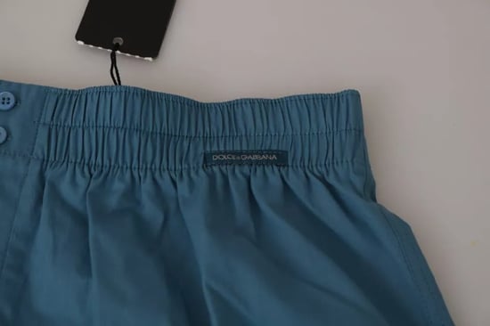 Dolce & Gabbana Blå Bomull Regula Boxer Kalsonger - Image 5