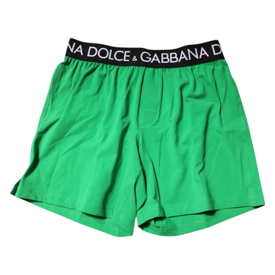 Dolce & Gabbana Green Cotton Regular Boxer Shorts Underwear - Image 3