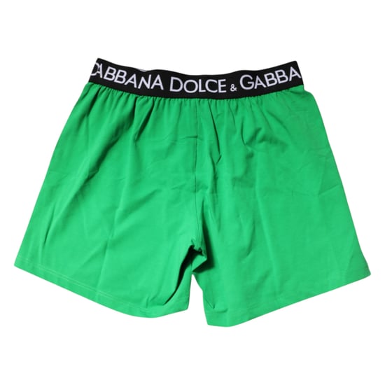 Dolce & Gabbana Green Cotton Regular Boxer Shorts Underwear - Image 5