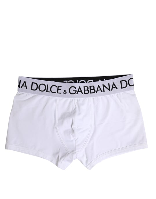Dolce & Gabbana Witte Katoenen Stretch Reguliere Boxer Ondergoed - Image 2