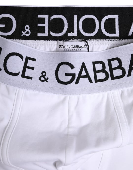 Dolce & Gabbana Witte Katoenen Stretch Reguliere Boxer Ondergoed - Image 4