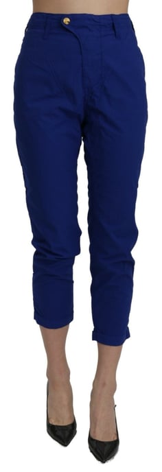 CYCLE Katoenen Koninklijk Blauw Hoge Taille Skinny Cropped Broekbroek - Image 2