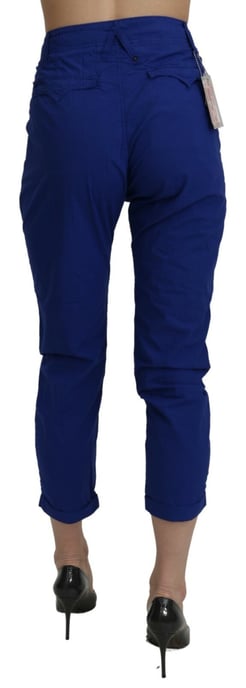 CYCLE Katoenen Koninklijk Blauw Hoge Taille Skinny Cropped Broekbroek - Image 4
