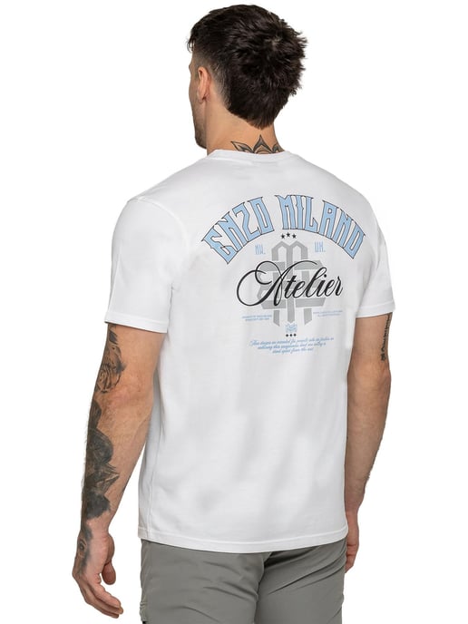 Enzo Milano | Mens Atelier Print T-Shirt - Image 3