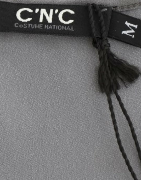 Costume National Gray V-neck long t-shirt - Image 6