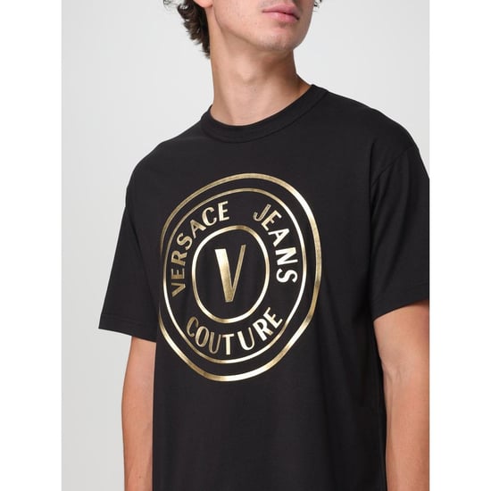 Versace Jeans Black Cotton T-Shirt - Image 3