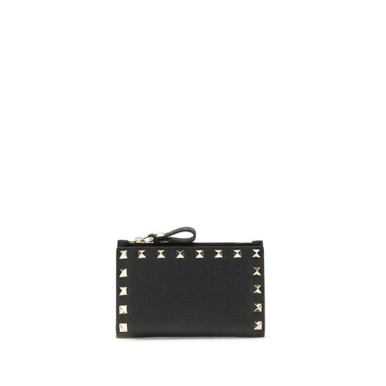 Valentino Garavani Black Calf Leather Bos Taurus Wallet - Image 1