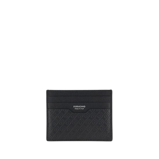 Ferragamo Zwarte Kalfslederen Bos Taurus Portemonnee - Image 1