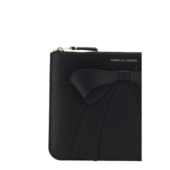 Comme Des Garçons Svart Kalvskinn Bos Taurus Plånbok - Image 3