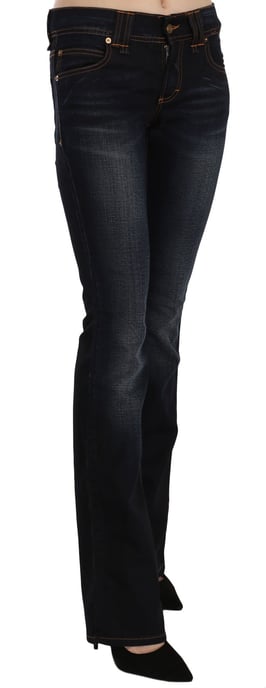 John Galliano Blåtvättad Midjehöga Regular Leg Boot Cut Denim Jeans - Image 5