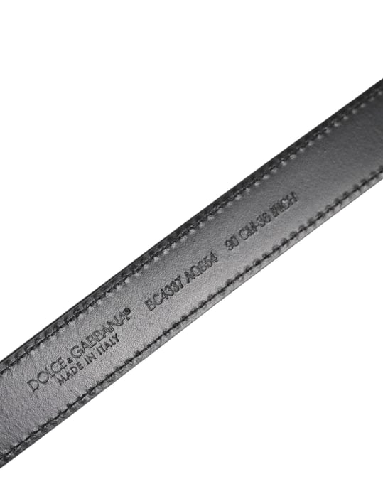 Dolce & Gabbana Zwarte Rode Luipaard Zilveren Metalen Gesp Riem - Image 5