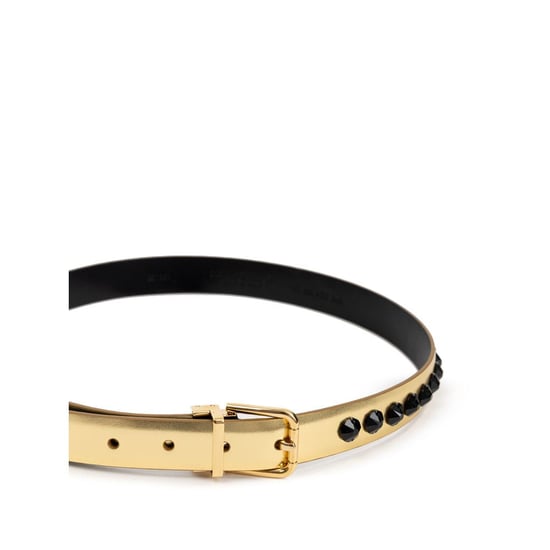 Dolce & Gabbana Gouden Leren Regular Riem - Image 2