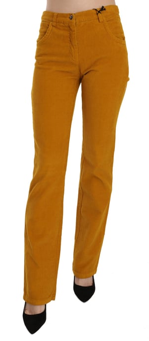 Costume National Oranje Hoge Taille Rechte Broek - Image 2