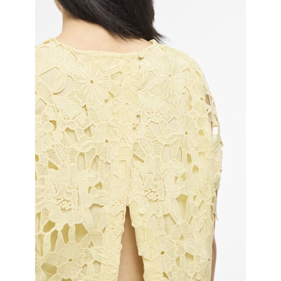 Vila visienna 2/4 lace top/dc 14113552 pastel yellow - Image 5