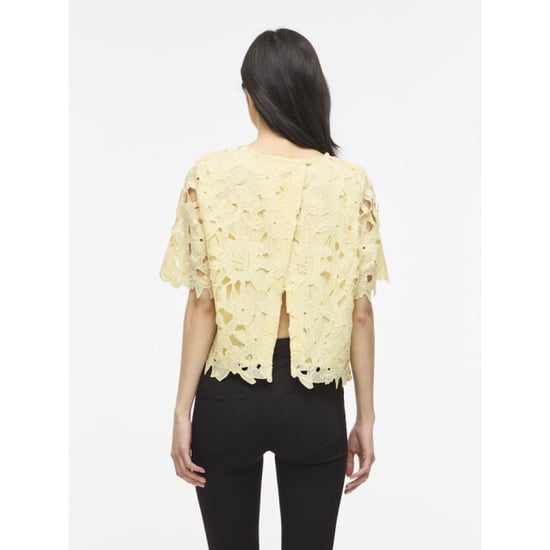 Vila visienna 2/4 lace top/dc 14113552 pastel yellow - Image 6