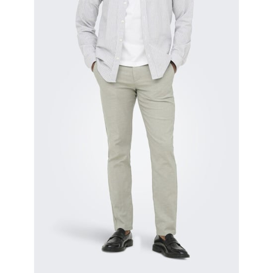 Only & Sons onsmark tap 0011 cotton linen pant 22024937 sea spray - Image 5