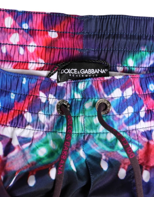 Dolce & Gabbana Multikleur Neonprint Polyester Shorts Zwemkleding - Image 3