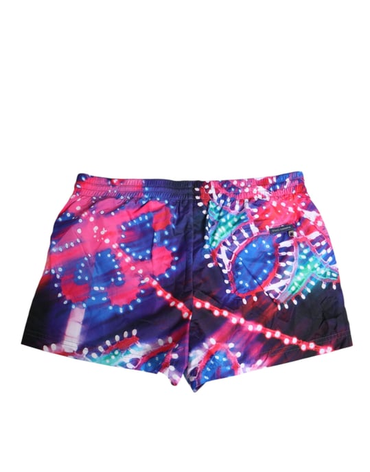 Dolce & Gabbana Multikleur Neonprint Polyester Shorts Zwemkleding - Image 4