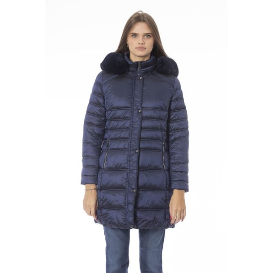 Baldinini Trend Light Blue Polyester Jackets & Coat - Image 1