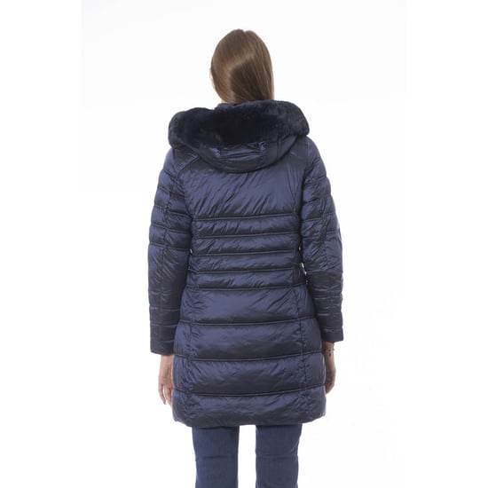 Baldinini Trend Light Blue Polyester Jackets & Coat - Image 3