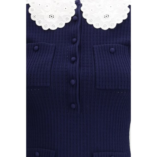 Self-Portrait Blue Viscose Cocktail Dress - Image 3
