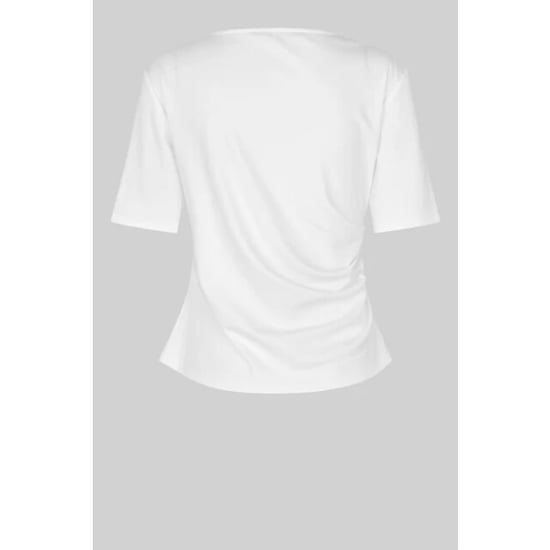 Second Female shirt km ulina drape tee 1001 white - Image 3