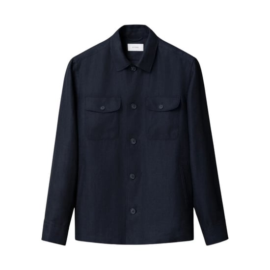 Eton Four pocket linen lyocell shirt jacket overshirts 100014699 - Image 1