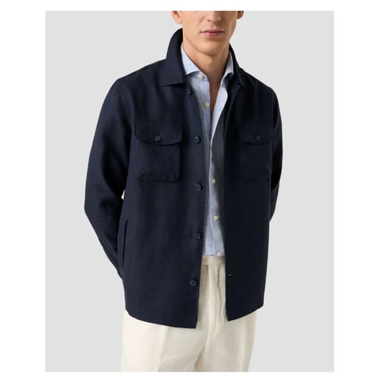 Eton Four pocket linen lyocell shirt jacket overshirts 100014699 - Image 3