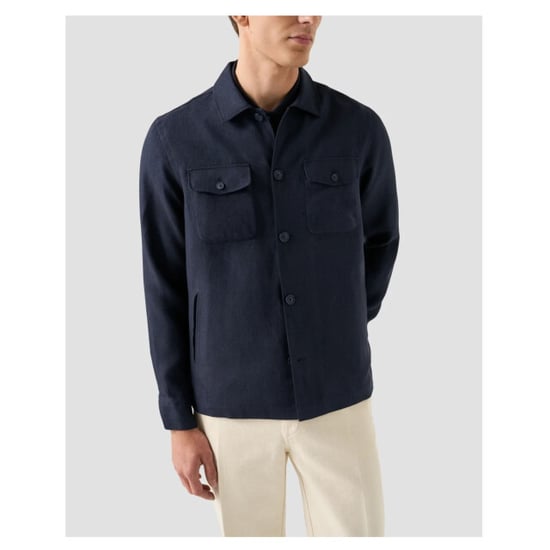 Eton Four pocket linen lyocell shirt jacket overshirts 100014699 - Image 4