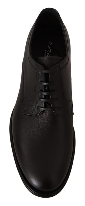 Dolce & Gabbana Black Leather Lace Up Mens Formal Derby Shoes - Image 6