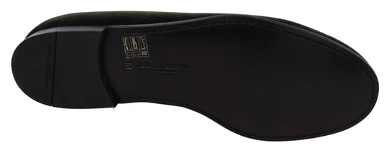 Dolce & Gabbana Grön Sammet Slip On Herr Loafers Skor - Image 2