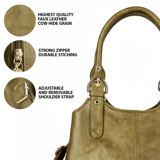 Women's Handbag Multi Pocket Tote Shoulder Bag in Green - Image 5