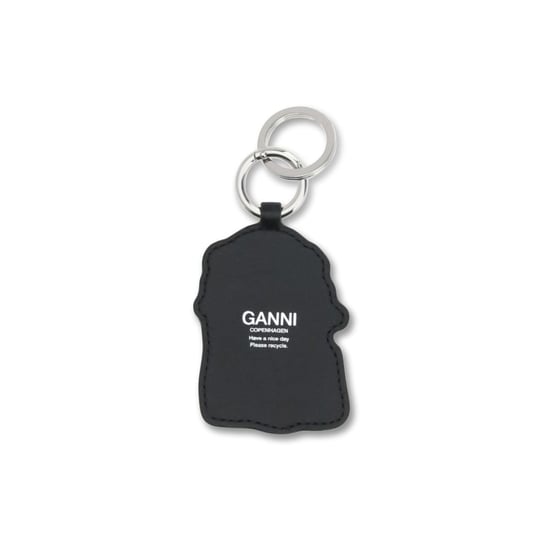 Ganni Witte Gerecycleerde Leren Sleutelhanger - Image 2