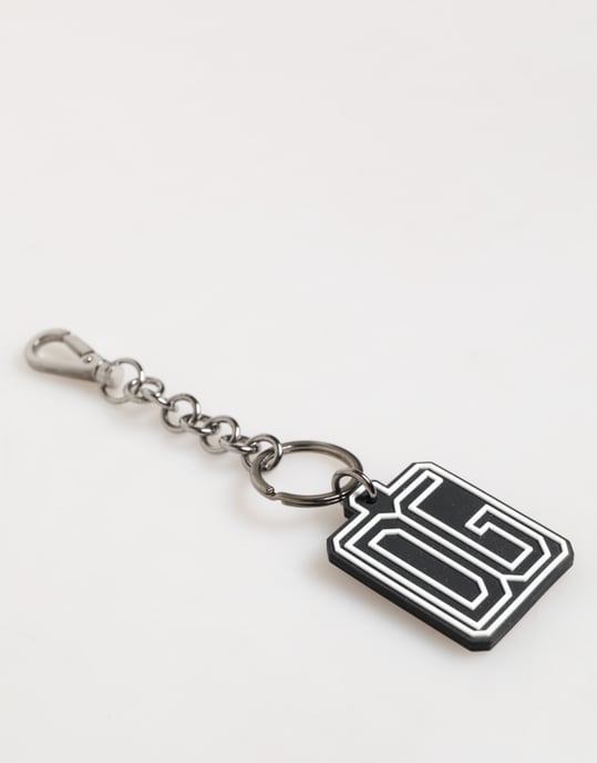 Dolce & Gabbana Zwart Witte DG Rubber Logo Zilveren Mannen Sleutelhanger Sleutelhanger - Image 6