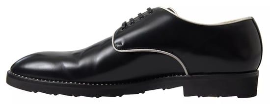 Dolce & Gabbana Svart Vit Läder Formella Skor - Image 6