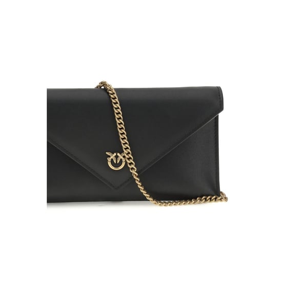 PINKO Zwarte Kalfskleren Bos Taurus Clutch Tas - Image 4