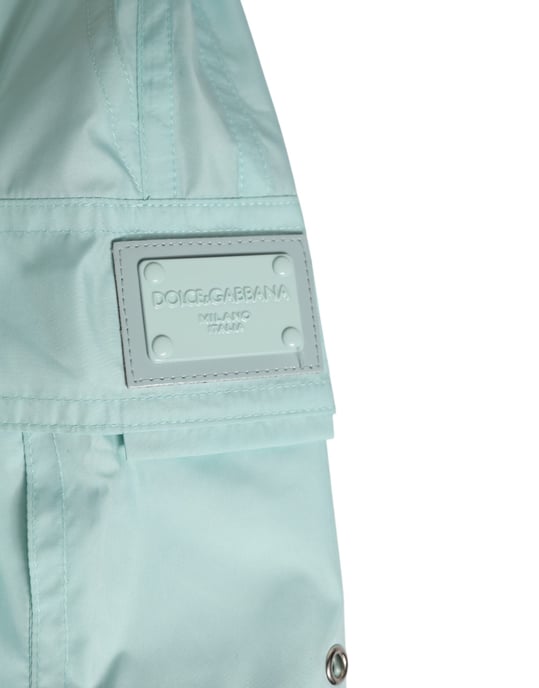 Dolce & Gabbana Aqua Blue Polyester Strandkleding Heren Shorts Zwemkleding - Image 4