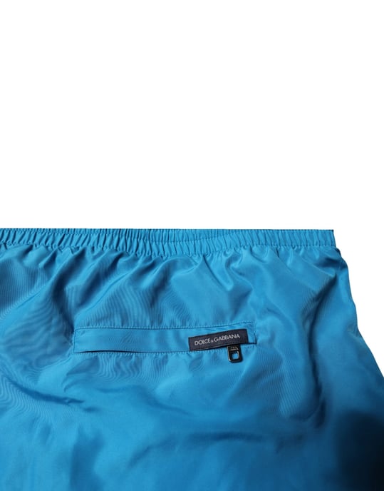 Dolce & Gabbana Turquoise Logo Strandshorts 2Pc Zwemkleding - Image 3