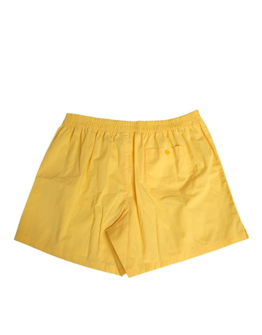 Dolce & Gabbana Gele Katoenen Kort Zwemshort met Elastische Tailleband - Image 4