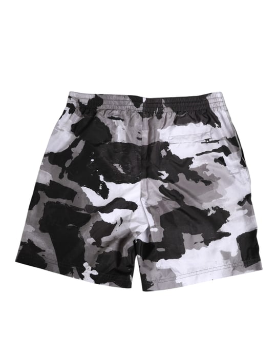 Dolce & Gabbana Zwart Witte Camouflage DG Logo Heren Badkleding - Image 5