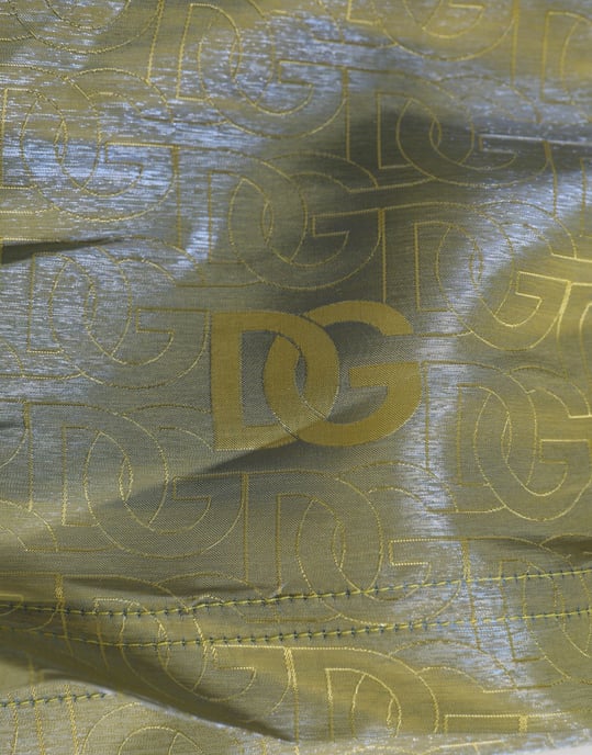 Dolce & Gabbana Groene Polyester Metalen Logo Print Heren Zwemkleding - Image 3
